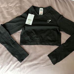 Black Gymshark Vital Seamless Gym Top